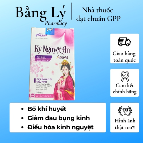 Kỳ Nguyệt An Apavit - Giúp bổ huyết, điều kinh, giảm đau bụng kinh
