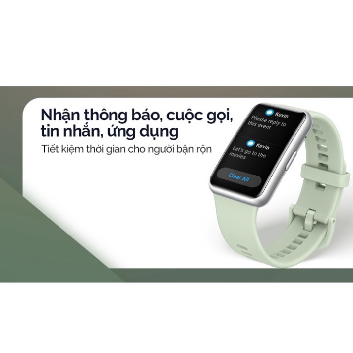 Đồng hồ thông minh Huawei Watch Fit | Honor Watch ES - Đo nhịp tim, đếm bước chân, đo nồng độ oxy trong máu.