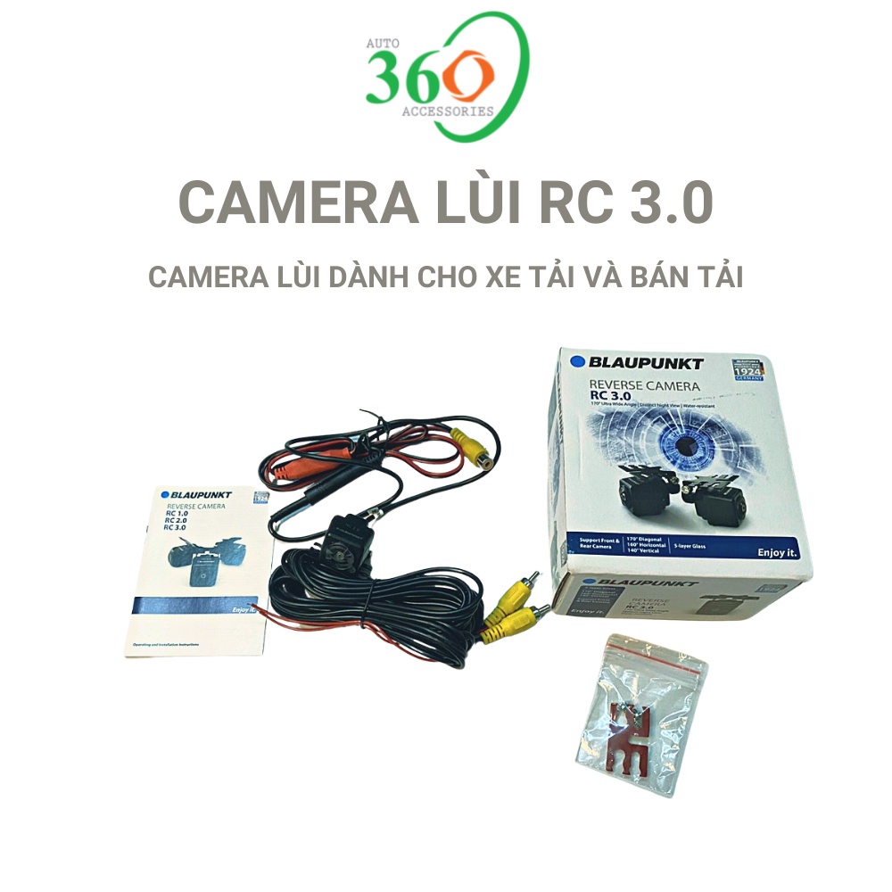 Camera lùi Blaupunkt RC3.0 siêu nét, chống nước, camera lùi góc rộng dành cho xe tải và bán tải