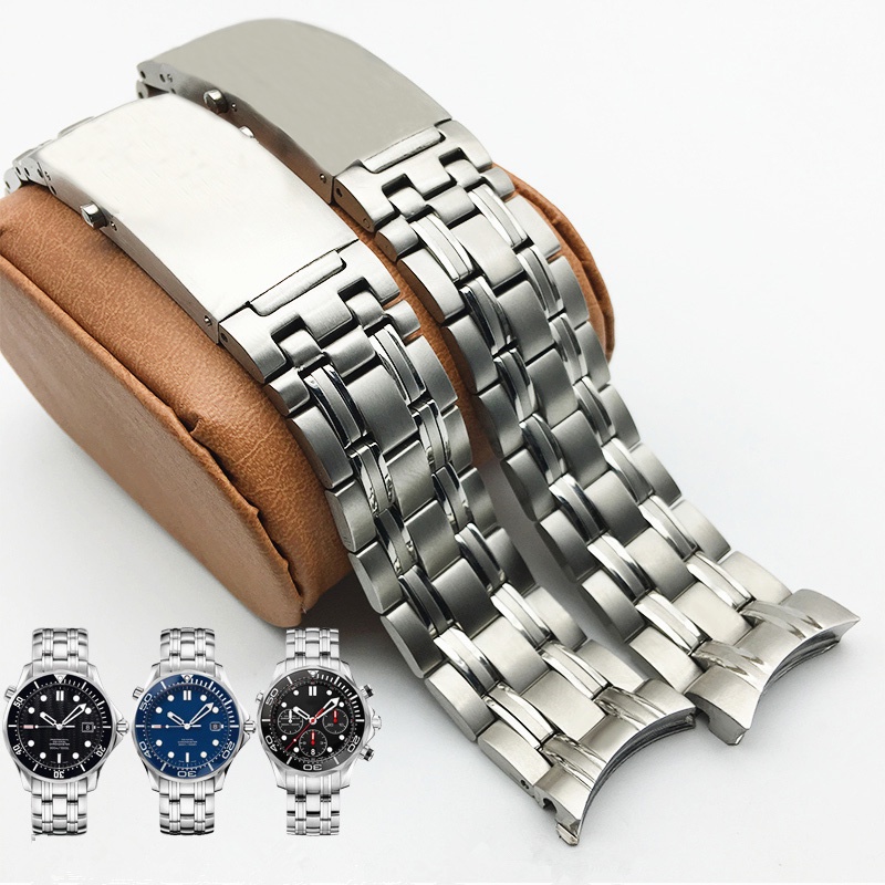 Dây Đeo Đồng Hồ Bằng Thép Không Gỉ 316L 20mm 22mm Cho omega Ocean 007 seamaster 300