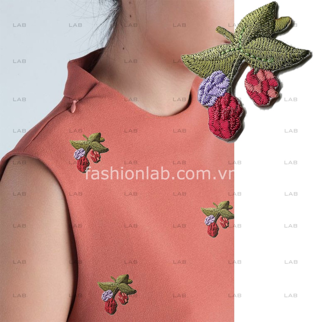 Hình thêu hoa nhỏ -mẫu 972 (1 pcs) #0205