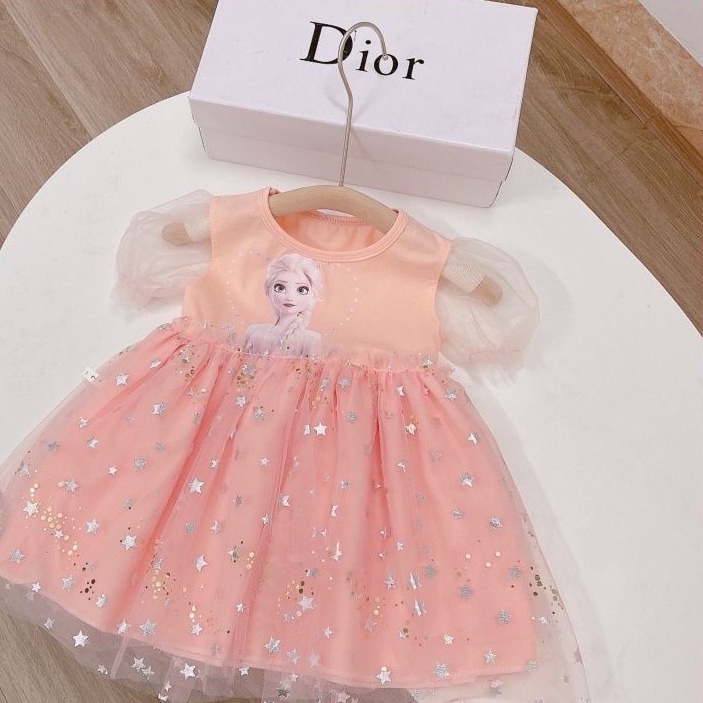 Váy elsa 3D 3 lớp siêu mềm mịn siêu đẹp cho bé gái