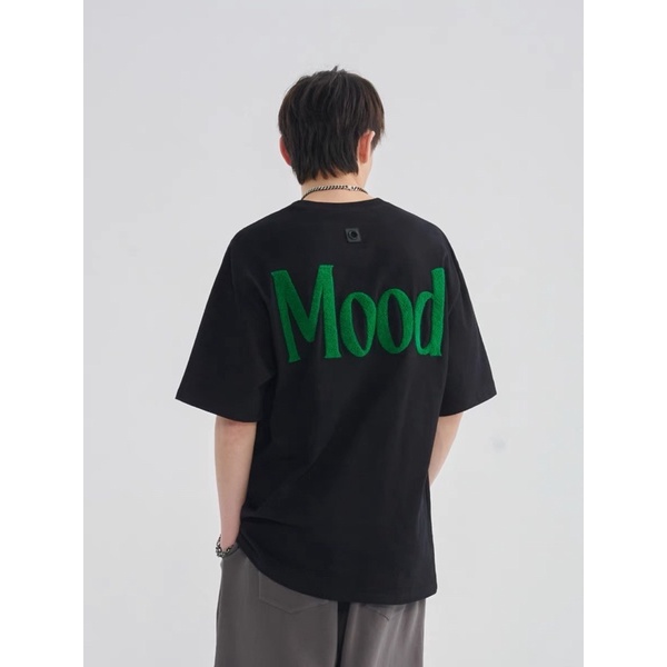 Áo Thun MOOD Thêu Xù Cotton 100% Form Rộng Nam Nữ Unisex