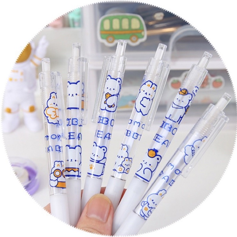 Set 6 bút gel ngòi 0,5mm họa tiết kiểu dáng dễ thương- Tiệm Ốc Sột-BU006