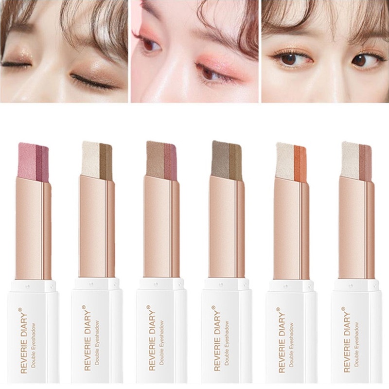 Phấn Mắt Dạng Thỏi 2 Màu Gradient Ánh Ngọc Trai Chống Nước Chống Mồ Hôi Lâu Trôi Không Nhòe