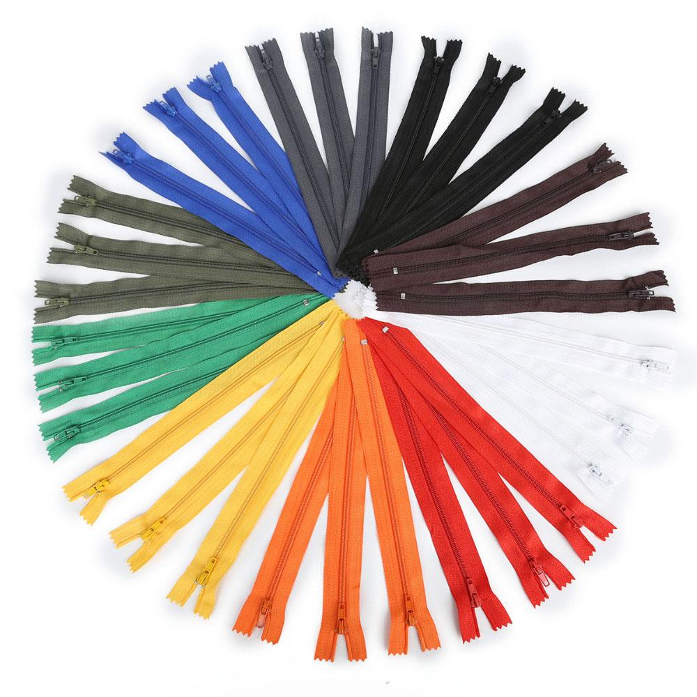 10 Dây khóa kéo nylon tùy chọn màu sắc dùng may quần áo/ làm đồ thủ công DIY