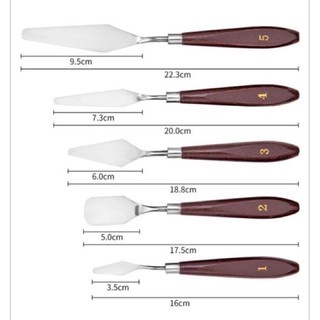 Bộ 5 dao chà láng mini trang trí bánh kem