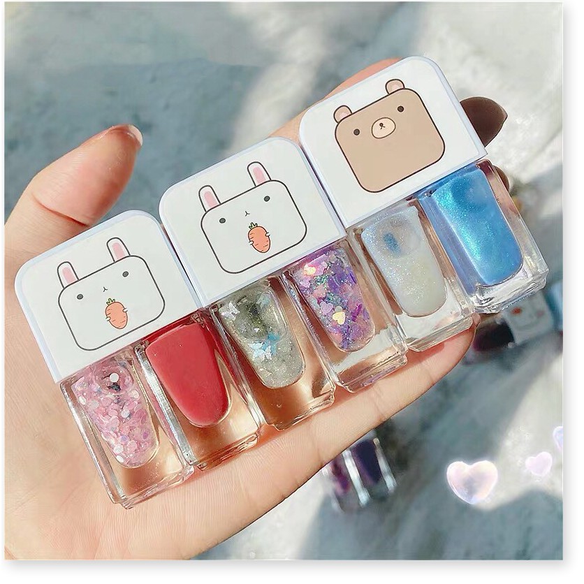 [Mã giảm giá] Set 2 sơn móng tay MAXFINE nhiều màu xinh xắn lì nhũ lấp lánh an toàn bền đẹp Water Base Nail Polish MAXF0