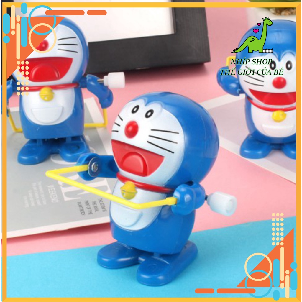 Đồ Chơi Doraemon Nhảy Dây Vặn Cót Mini Bằng Nhựa