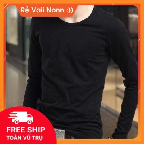 [ Xả Kho] Áo thu đông nam tay dài cổ tròn phong cách thể thao năng động, thời trang | BigBuy360 - bigbuy360.vn