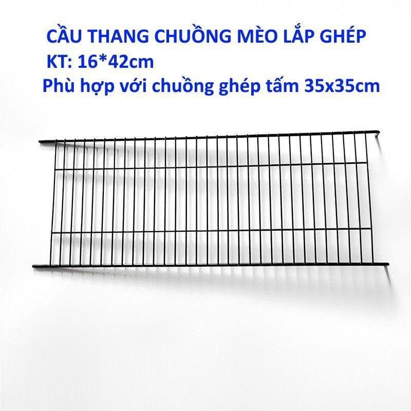 CẦU THANG CHUỒNG MÈO , CHUỒNG THÚ CƯNG BẰNG SẮT MÀU ĐEN DÀNH CHO CHUỒNG LẮP GHÉP