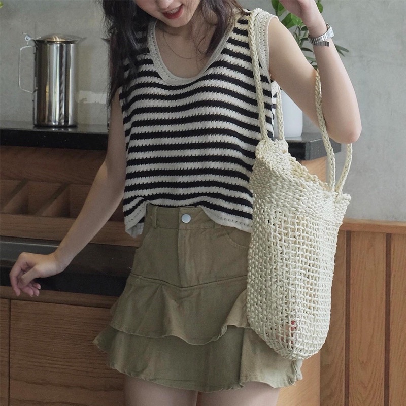 Áo len montoghi tanktop ulzzang hot hit (Ảnh thật/Video)