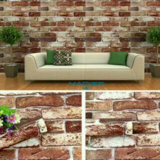 5m giấy dán tường gạch đậm nhạt