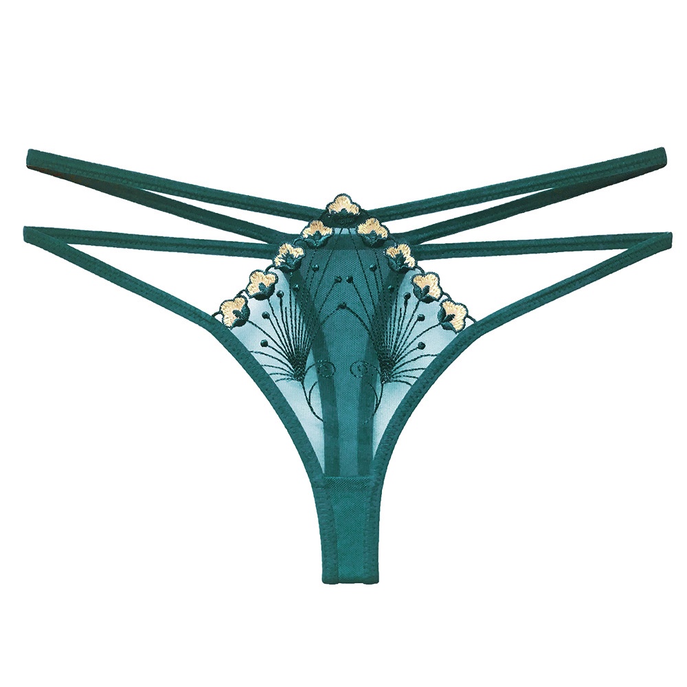 Quần lót nữ lọt khe 2 dây đính bông nhỏ sexy LK010