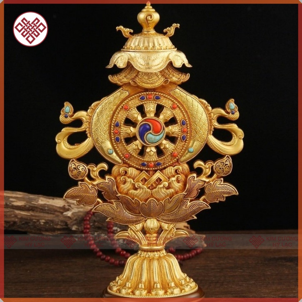 Tám Biểu Tượng Cát Tường Hợp Nhất Mật Tông [ Kim Cương Hỷ Lạc]