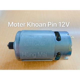 Mô Tơ, Motor máy khoan, máy mài cầm tay sử dụng Pin 12V, 21V