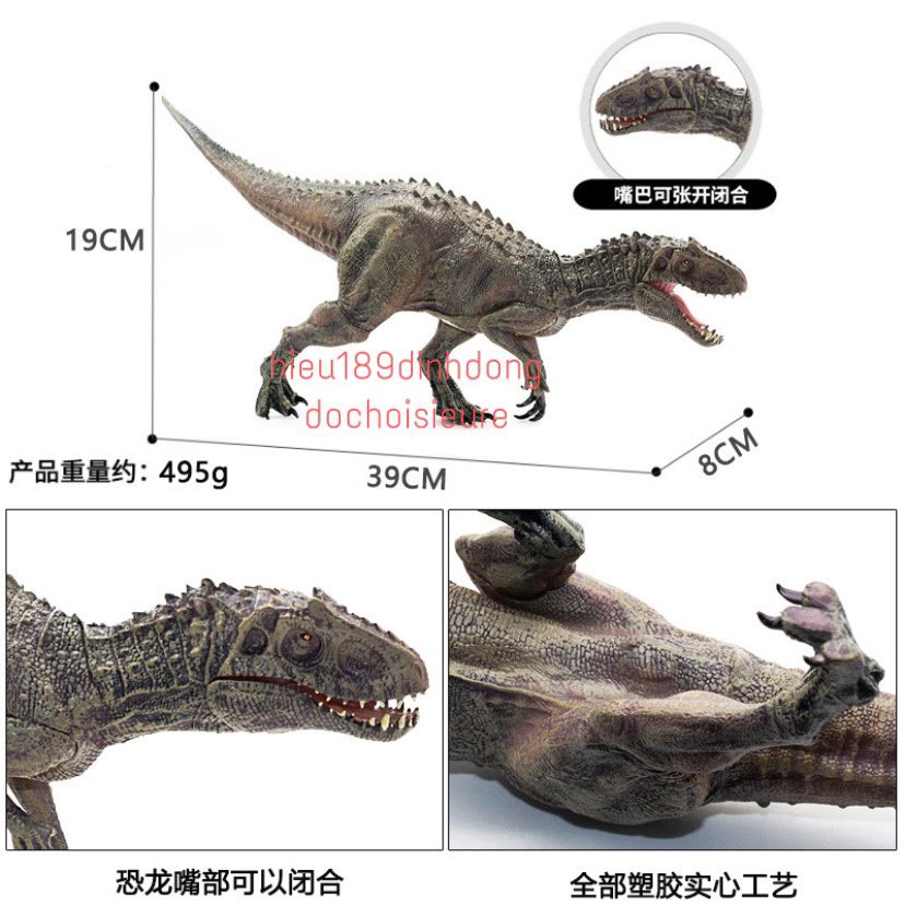 Mô hình khủng long Indominus Rex (I-Rex) Indoraptor gập được hàm Nhựa đặc chắc tay