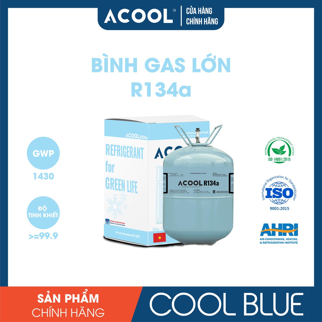 [COMBO GAS LẠNH LỚN+MINI] ACOOL R134a 13.6kg+ACOOL R32 3kg_TẶNG KÈM TÚI VỆ SINH MÁY LẠNH và LỊCH BÓNG ĐÁ UEFA EURO 2021