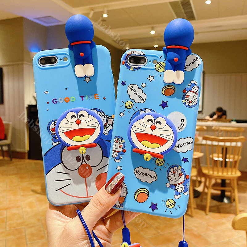 Ốp Lưng Silicone Mềm Chống Sốc In Hình Doraemon Có Dây Đeo Cho Iphone 12 Mini 11 Pro Max X Xr Xs Max Iphone Se 2020 Iphone 7 8 Plus Iphone 6 6s Plus