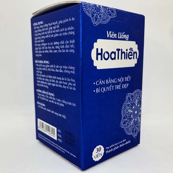 Viên uống Hoa Thiên - Hỗ trợ tăng cường nội tiết tố nữ, hỗ trợ làm đẹp da (hộp 30 viên)