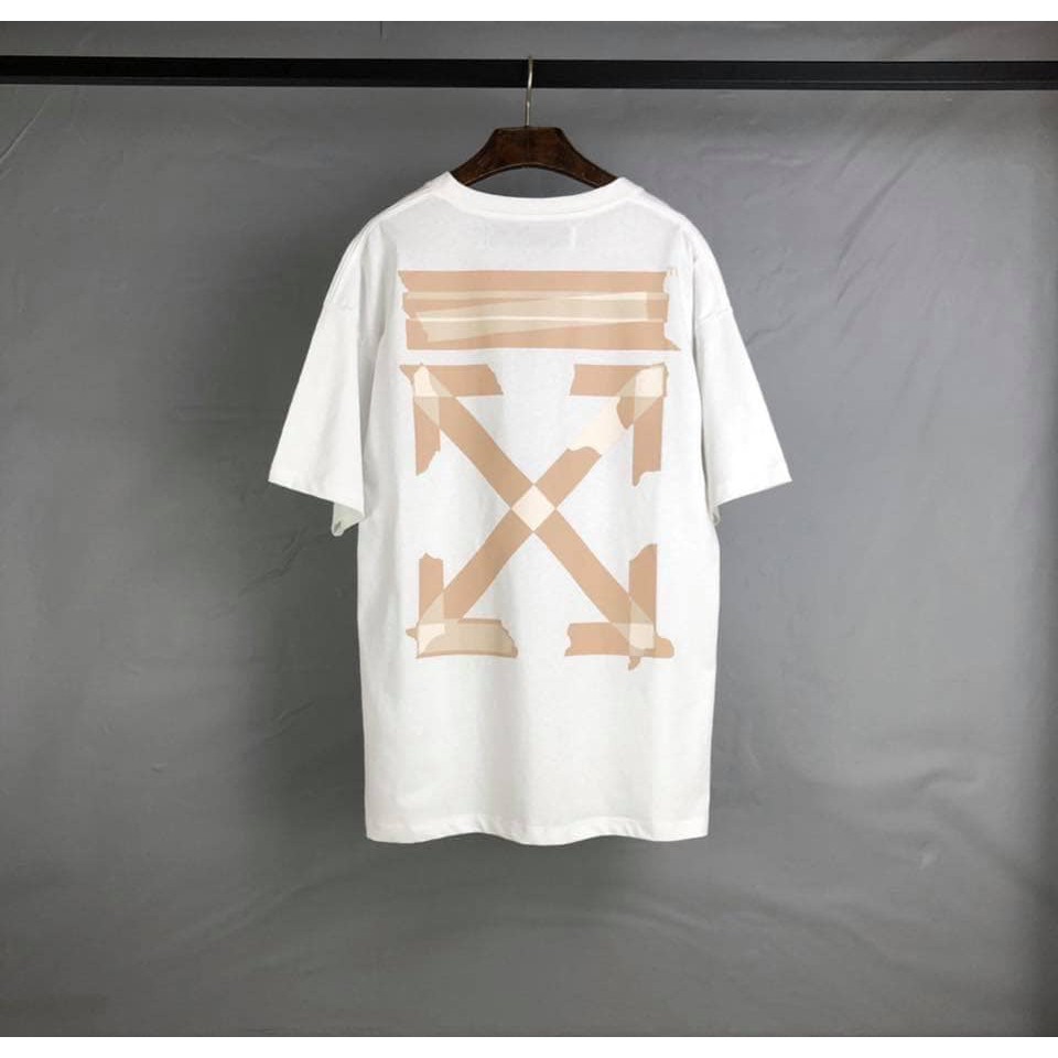 Áo Thun OFF WHITE 02 Form Rộng Tay Lỡ Unisex Màu Cam Màu Đen Màu Trắng