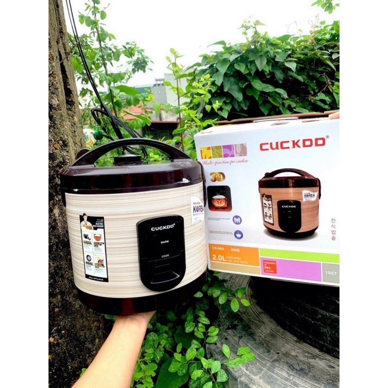 Nồi cơm điện Cuckoo 2 lít Hàn Quốc GK208 - Lòng niêu đỏ ánh kim [ Bảo hành 12 tháng ]