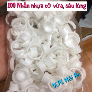 Combo 100 nhẫn nhựa cỡ vừa