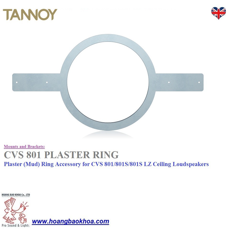 Phụ kiện vòng thạch cao cho Loa trần Tannoy CVS 801 / 801S / 801S LZ - Hàng chính hãng TANNOY CVS 801 PLASTER RING