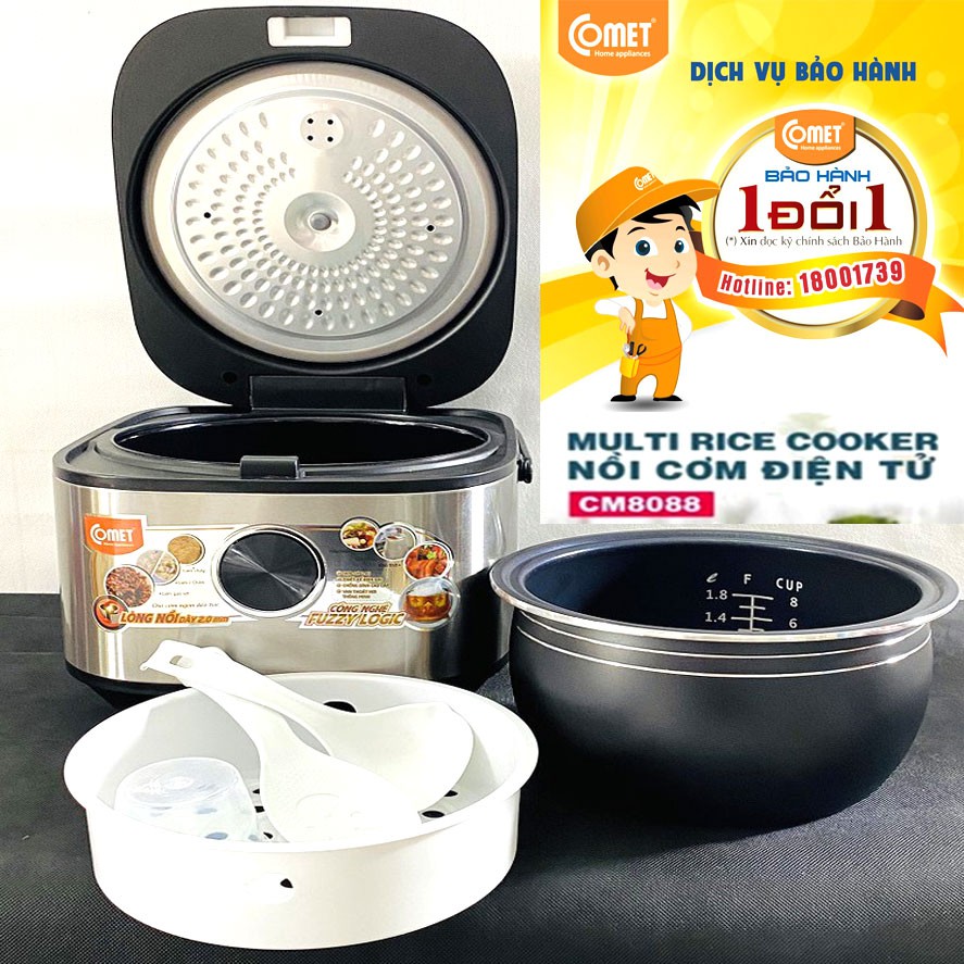 Nồi Cơm Điện Tử Comet CM8088 1.8L Lòng Niêu Bảo Hành12 Tháng | BigBuy360 - bigbuy360.vn