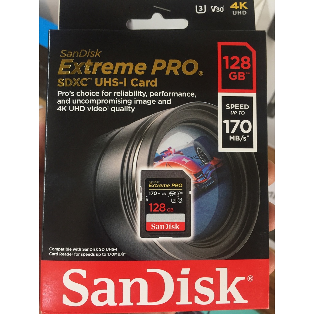 Thẻ Nhớ SDXC 64GB/128GB/256GB SanDisk Extreme Pro 170MB/s 200MB/s