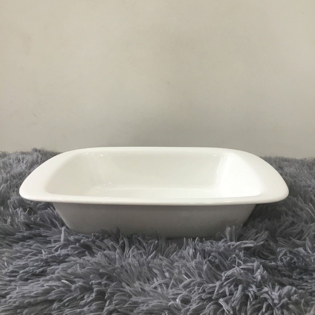 TÔ VUÔNG 32 CM VÀNH RỘNG - GỐM SỨ MINH LONG I