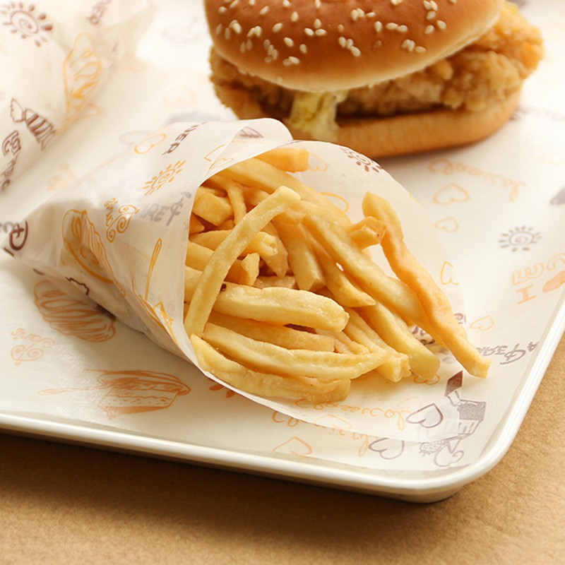 (Hàng Mới Về) Set 50 Giấy Thấm Dầu Chuyên Dụng Cho Thực Phẩm