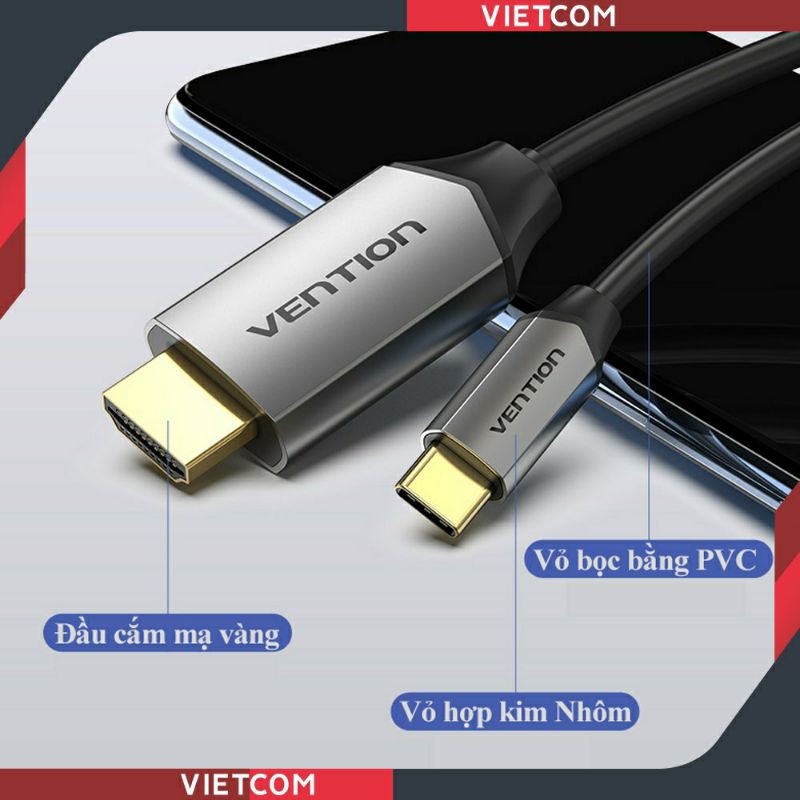 Cáp type C to HDMI