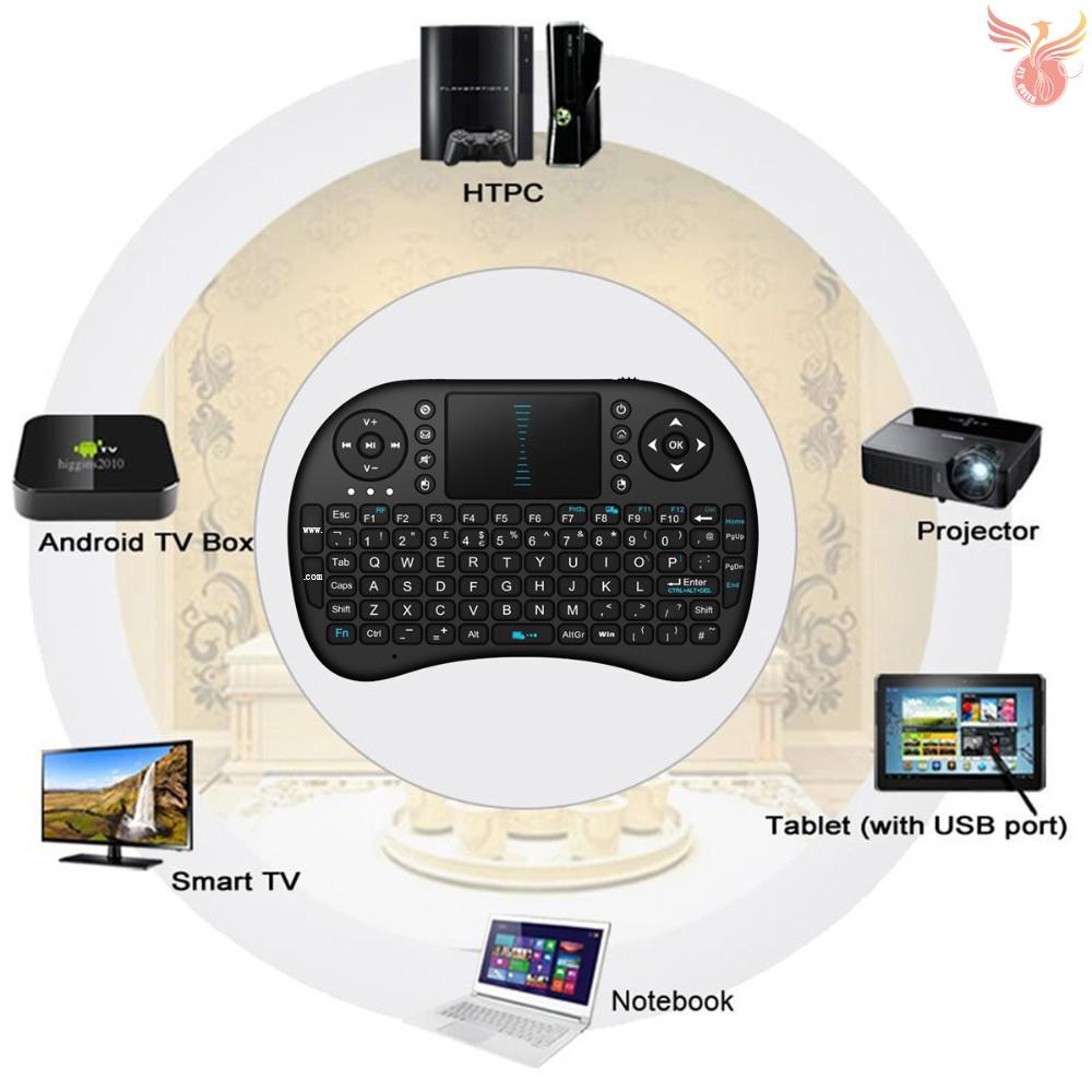 Bàn Phím Điều Khiển Không Dây I8 Cho Pc Pad Android Tv Box Smart Tv