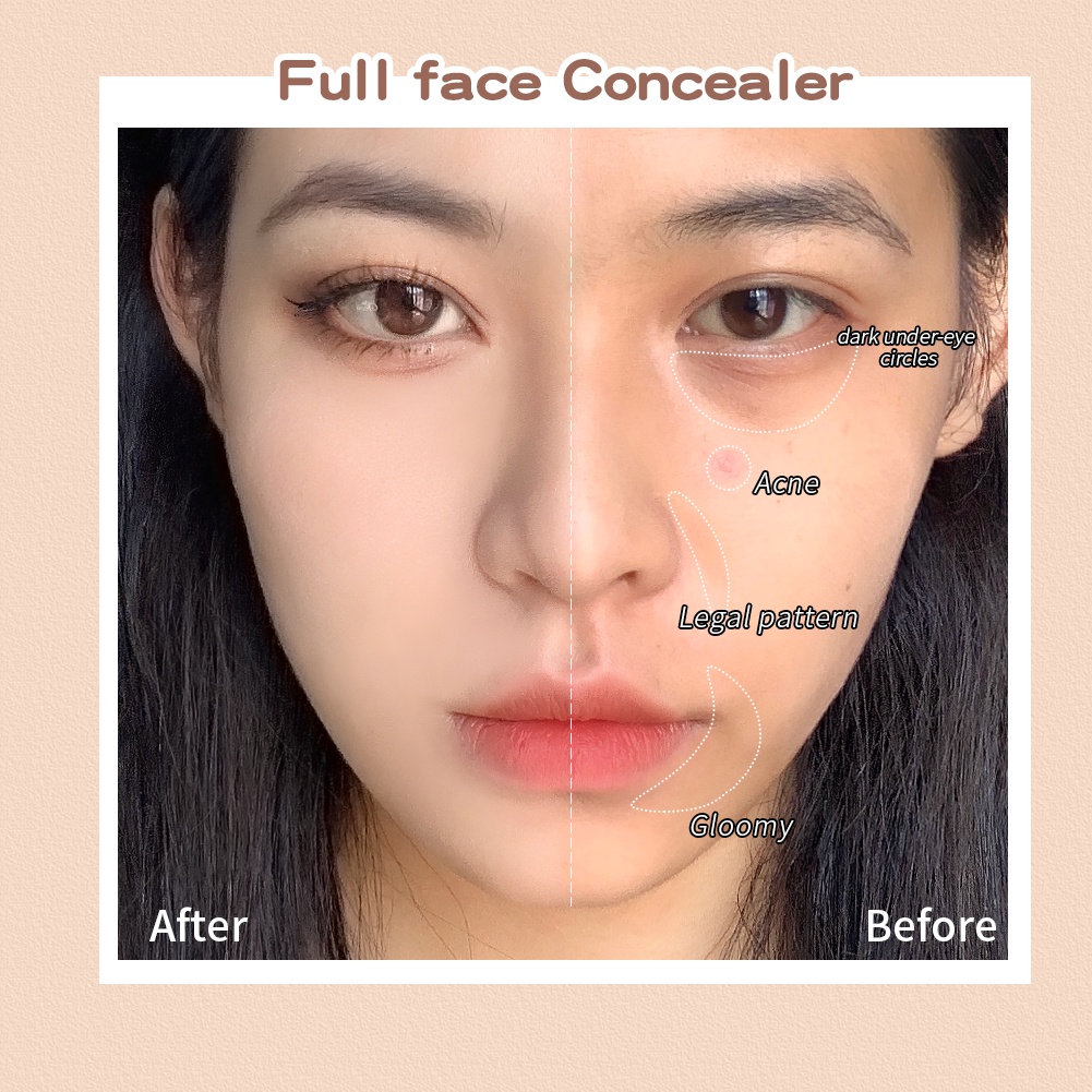 Bảng Kem Che Khuyết Điểm 3 Màu GECOMO Lâu Trôi Che Phủ Toàn Diện