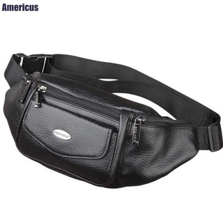 Túi Đeo Chéo Đeo Bụng Da Bò 100% Cao Cấp Alyly- Túi Bao Tử Nam Nữ Nhiều Ngăn Tiện Lợi.