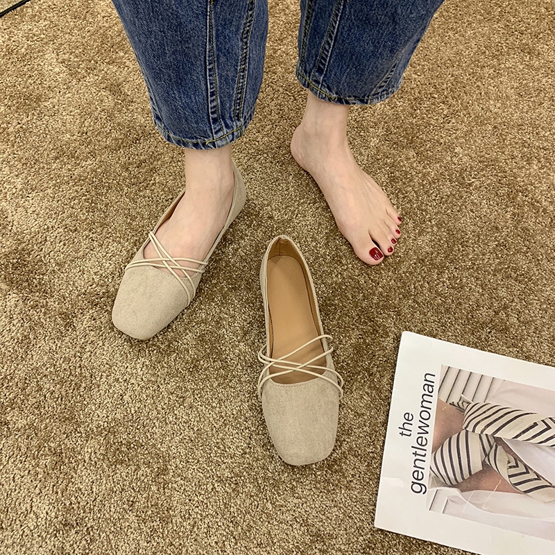 [ Mã 66CBSALE giảm 30K đơn 200K] Giày Búp Bê Nữ Gót Thấp Thời Trang Hàn | BigBuy360 - bigbuy360.vn