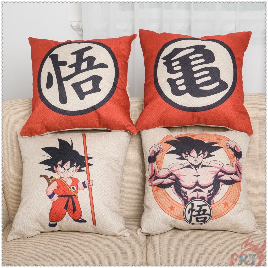 1 Vỏ Gối In Hình Dragon Ball - Son Goku Trang Trí Nhà Cửa