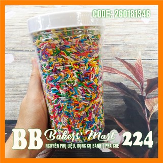 Cốm MÀU dài Rainbow Decor PREMIER WIN - Hủ 500gr