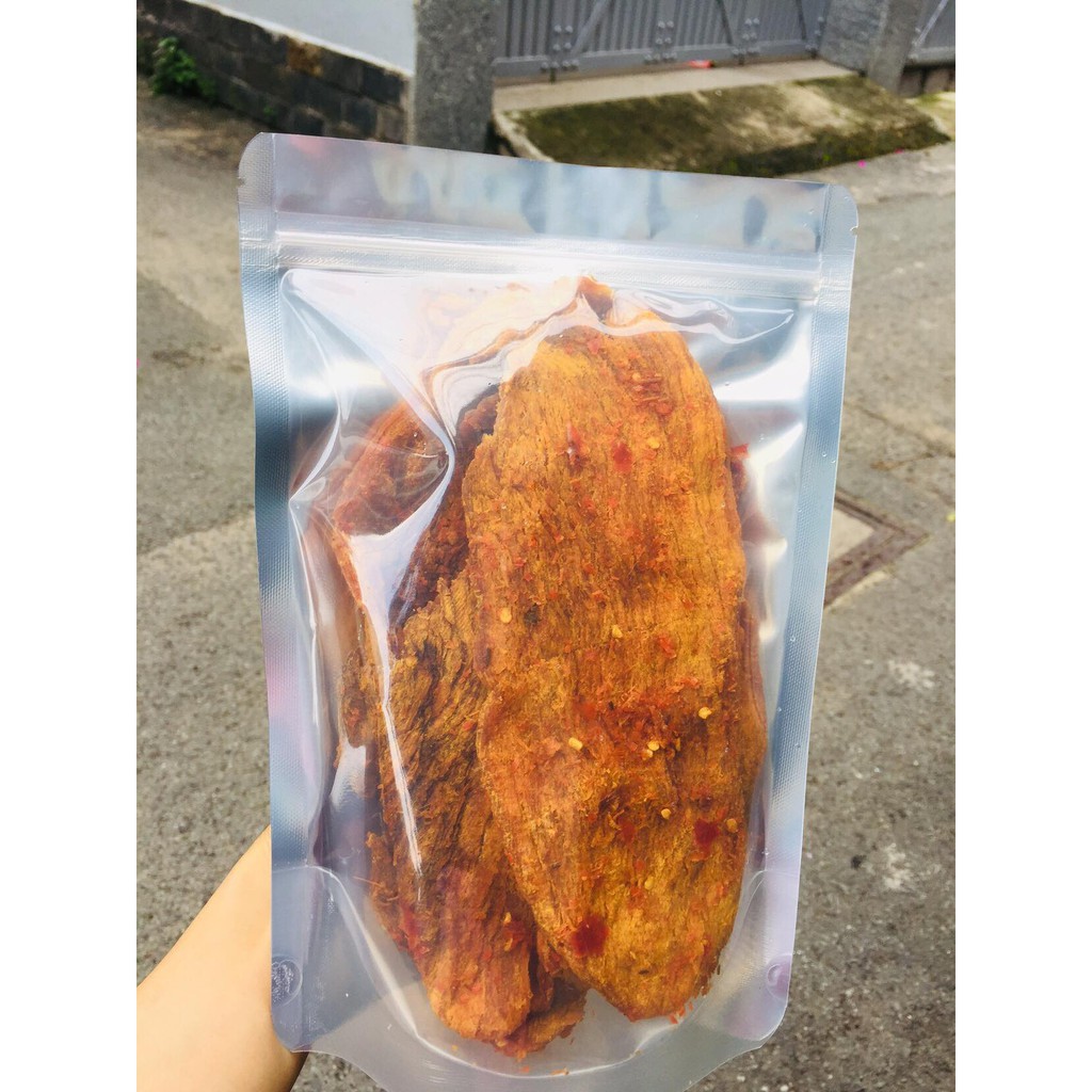 200g khô bò miếng mềm chuẩn vị mặn ngọt cay cay thơm bò, không pha thịt heo