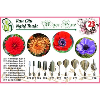 Dụng cụ rau câu 3D Ngọc Huệ (bộ số 23 - hoa thược dược, thu mẫu đơn)