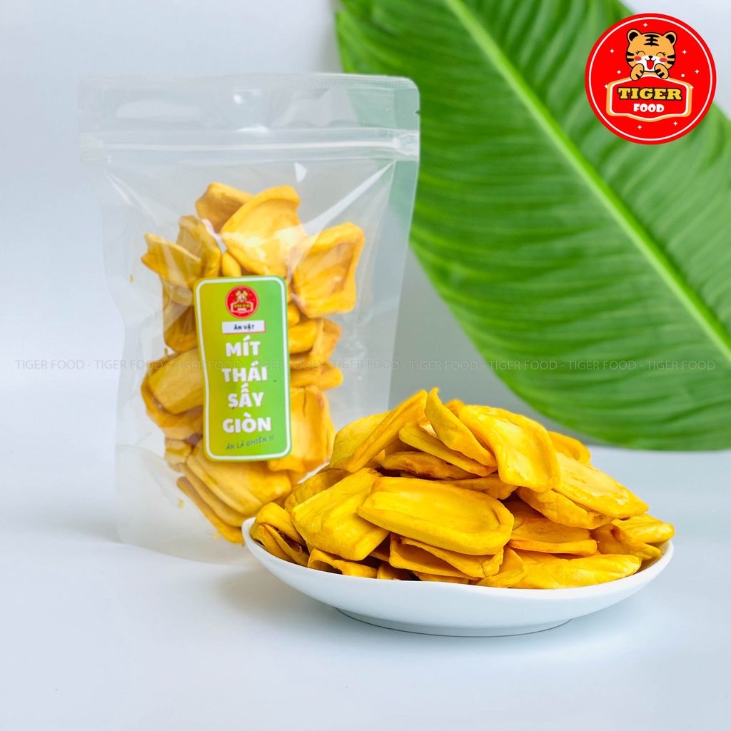 Mít thái sấy giòn SIÊU NGON TIGER FOOD Lon 200g mít thái sấy loại 1 ăn cực mê - trái cây sấy ăn vặt Sài Gòn