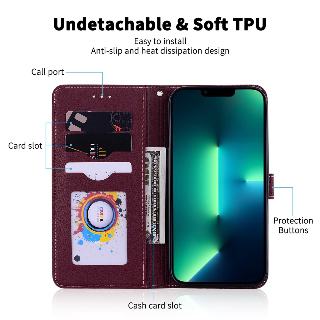 Bao Da Điện Thoại Nắp Lật Kiêm Ví Cho oppo a78 a58 a17 a17k a15 a15s a16 a12 a96 a9 a5 a5s a92 a72 a52 a3s a76 a36 a31 a94 k10 Ốp