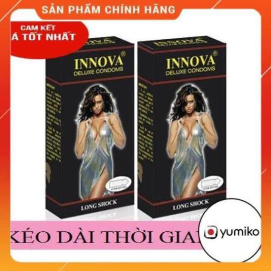 Bao Cao Su INNOVA ❤️FREESHIP❤️ Kéo Dài Thời Gian Quan Hệ, Gai Đen Xuất Xứ Malaysia Hộp 12c /áo mưa