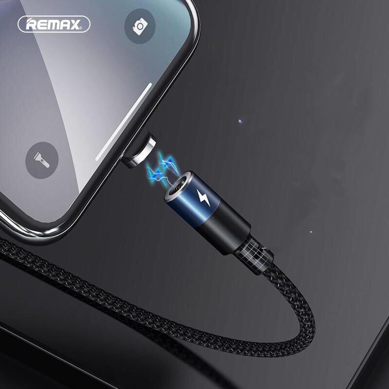 Cáp sạc nhanh Remax RC-102 đầu nam châm sạc nhanh 3A 1.2m cho cổng Lightning Micro USB Type-C