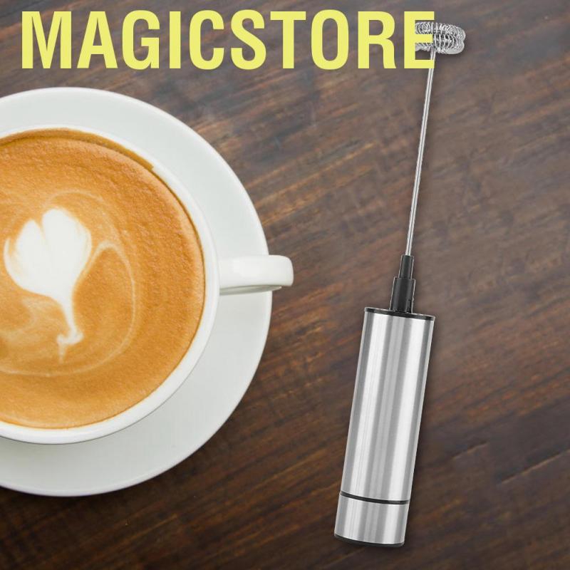 Magicstore Sweetbaby Battery Powered Handheld Electric Milk Frother Double Spring Whisk Coffee Foam Maker