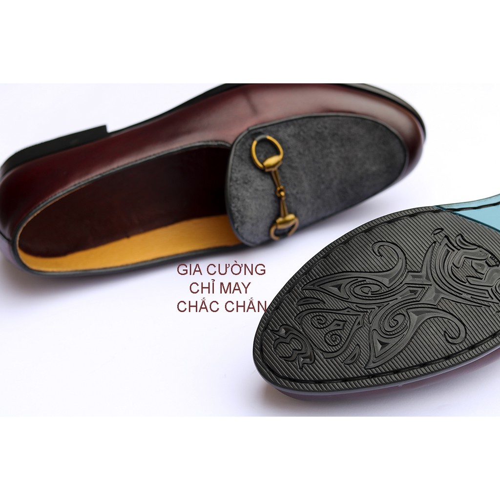 Giày Lười Nam Patina Handmade GLC89- Da Nappa Cao Cấp