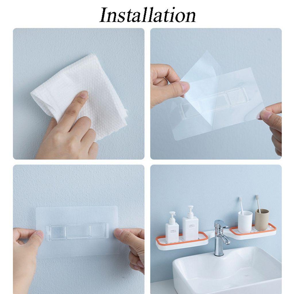 JARRED 1 Giá Đựng Đồ Dùng Gắn Góc Tường Bằng PP Không Cần Khoan Lỗ 180 Độ Tiện Dụng°/90° Dụng Cụ Gia Dụng Có Thể Xoay Được