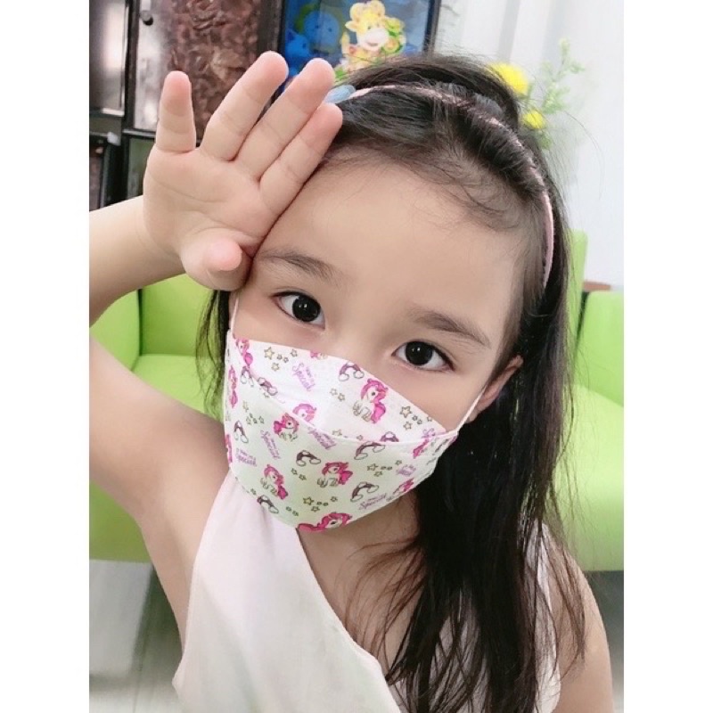 Set 10 Cái Khẩu Trang KF94 Cho Bé Phong Cách Hàn Quốc