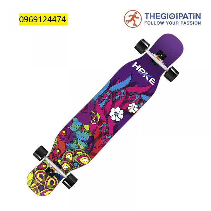 Ván Trượt Người Lớn Cao Cấp - Centosy Longboard HPKE 03 - In Hình Phong Cách